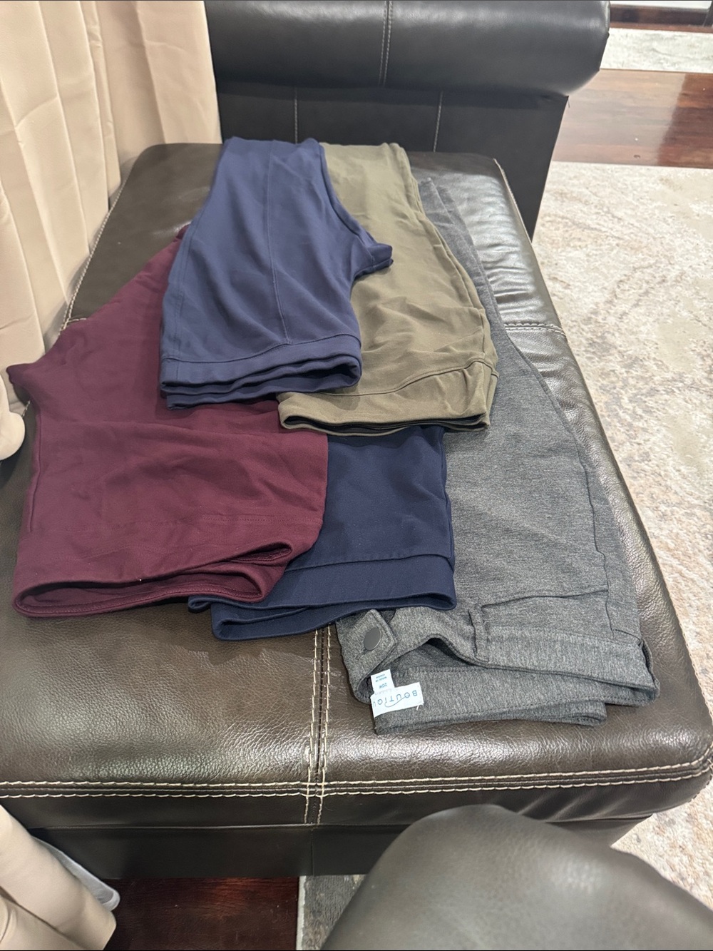 Assorted Folded Pants Bundle - Gray, Navy, Olive, Burgundy